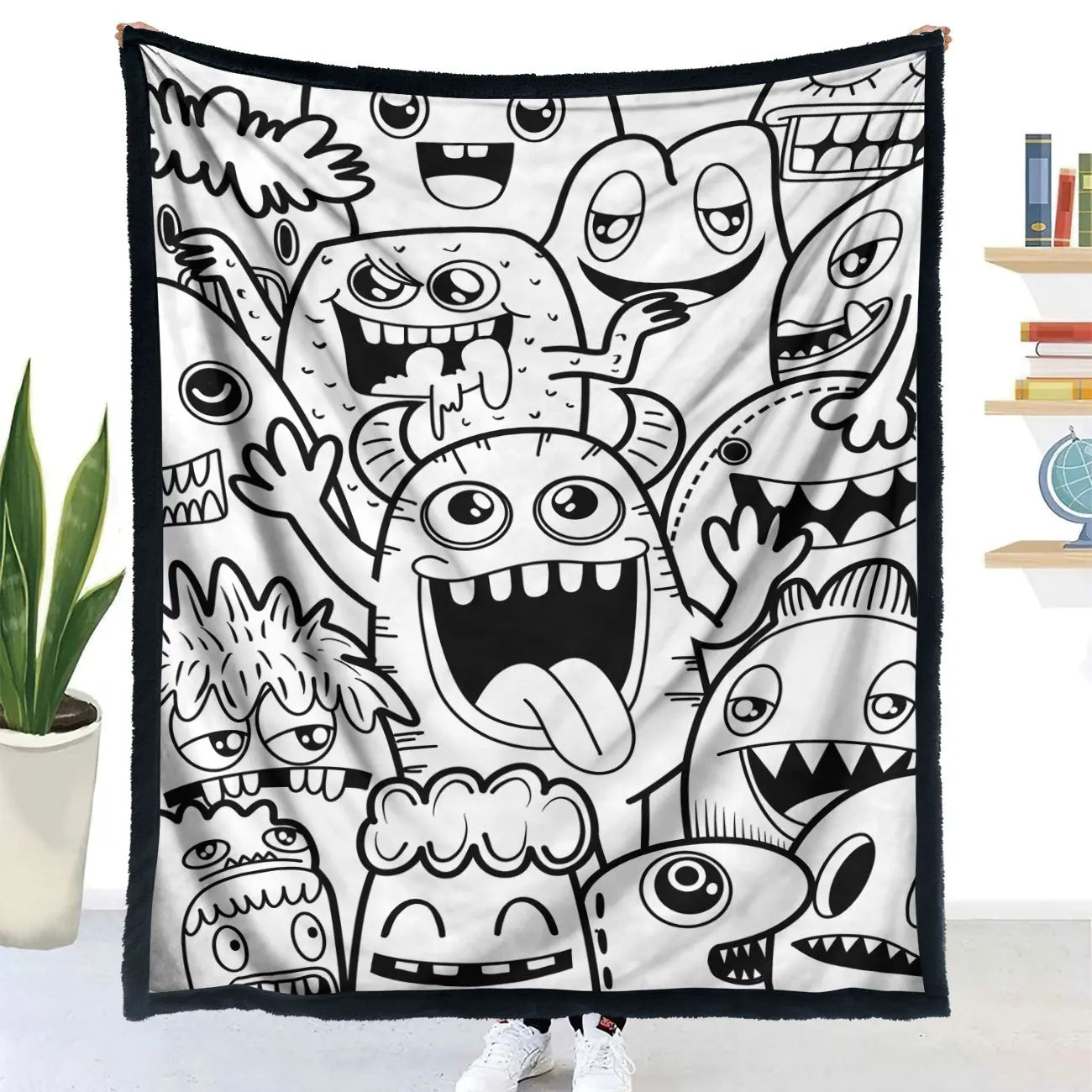 Handmade DIY Coloring Blanket Animal Design Color Your Own Blanket Interactive Parent Child Art Blanket For Kids Family Fun