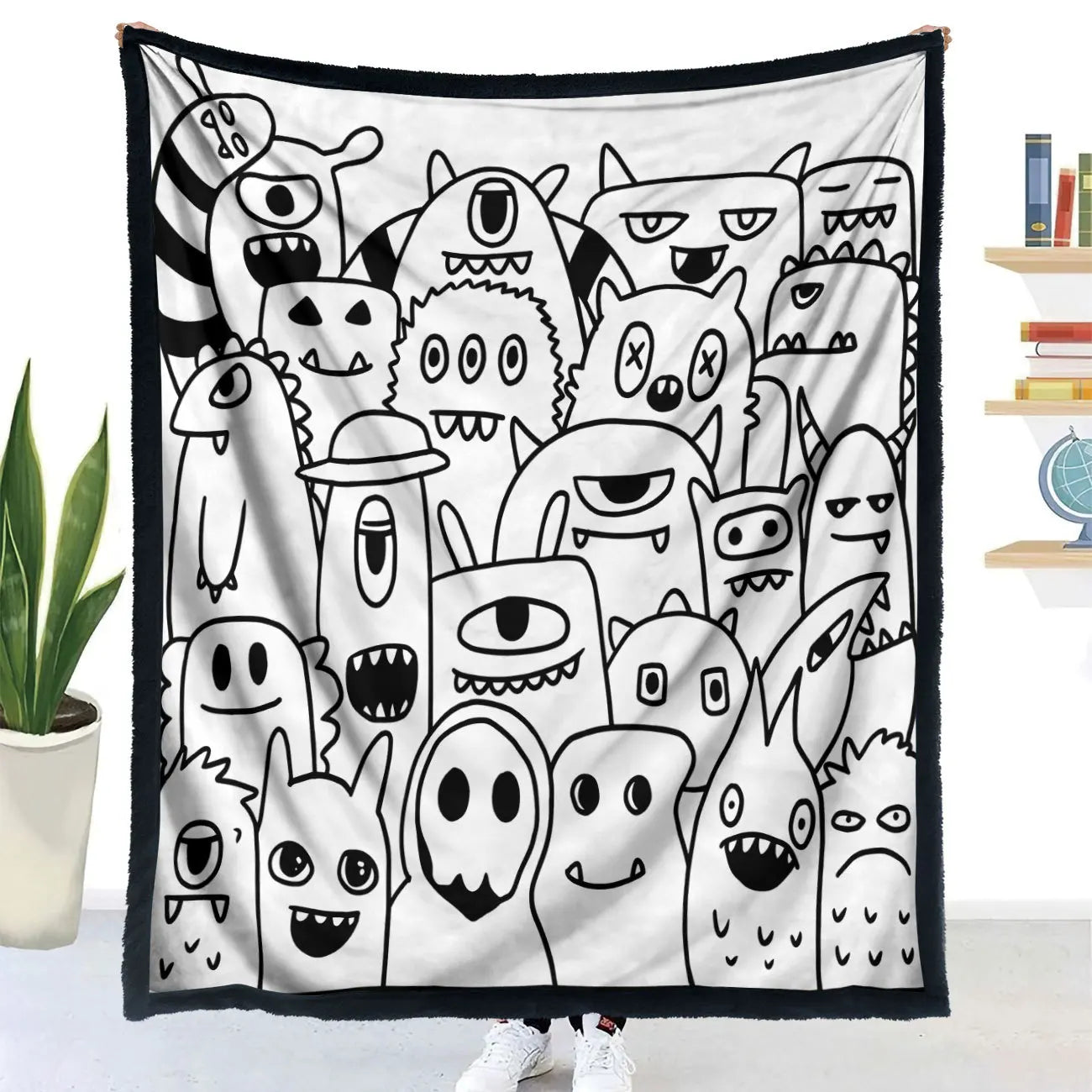 Handmade DIY Coloring Blanket Animal Design Color Your Own Blanket Interactive Parent Child Art Blanket For Kids Family Fun