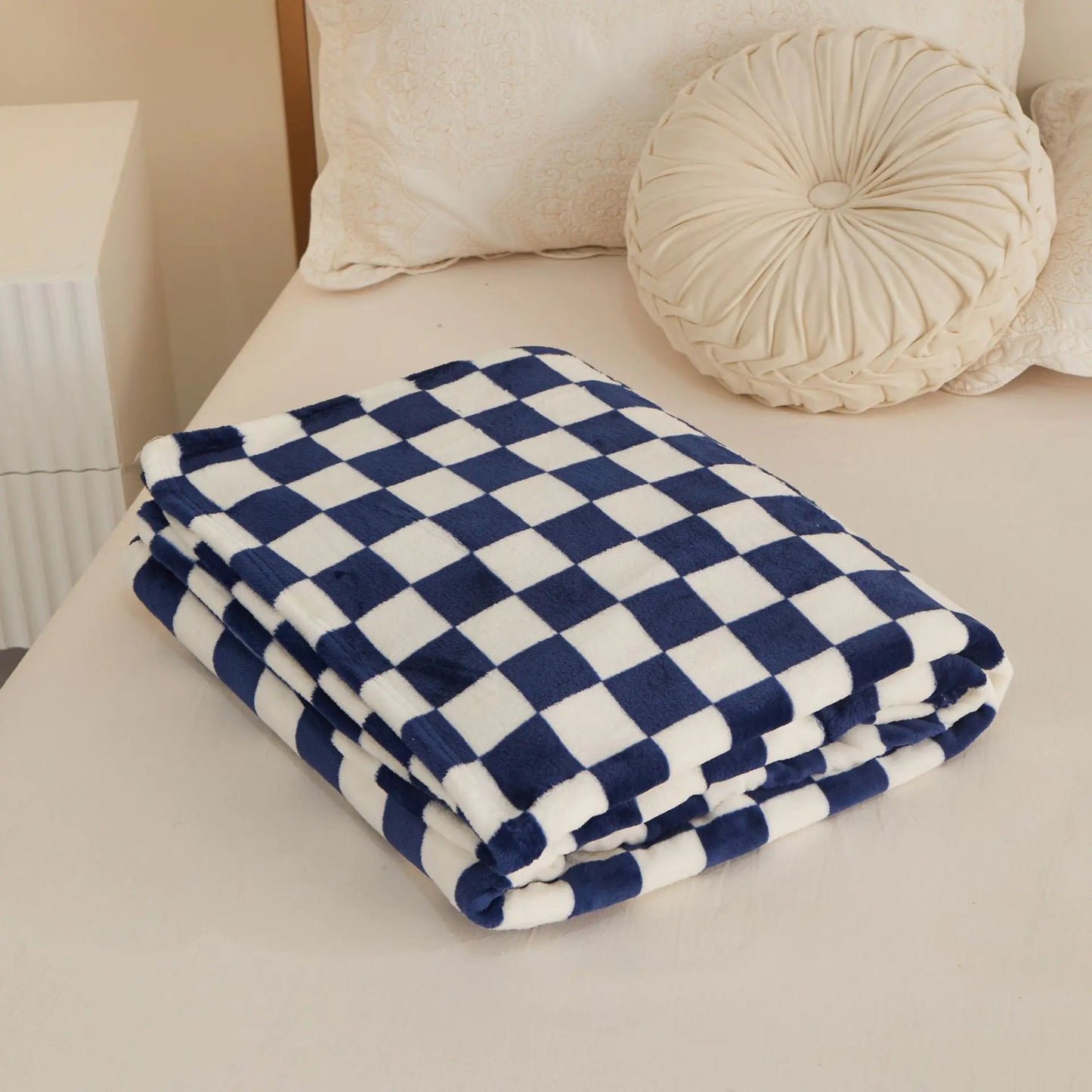 Ins Checkerboard Blanket Classic Plaid Sofa Blanket Spring and Summer Air Conditioning Blanket Office Nap Shawl Cushion Sofa