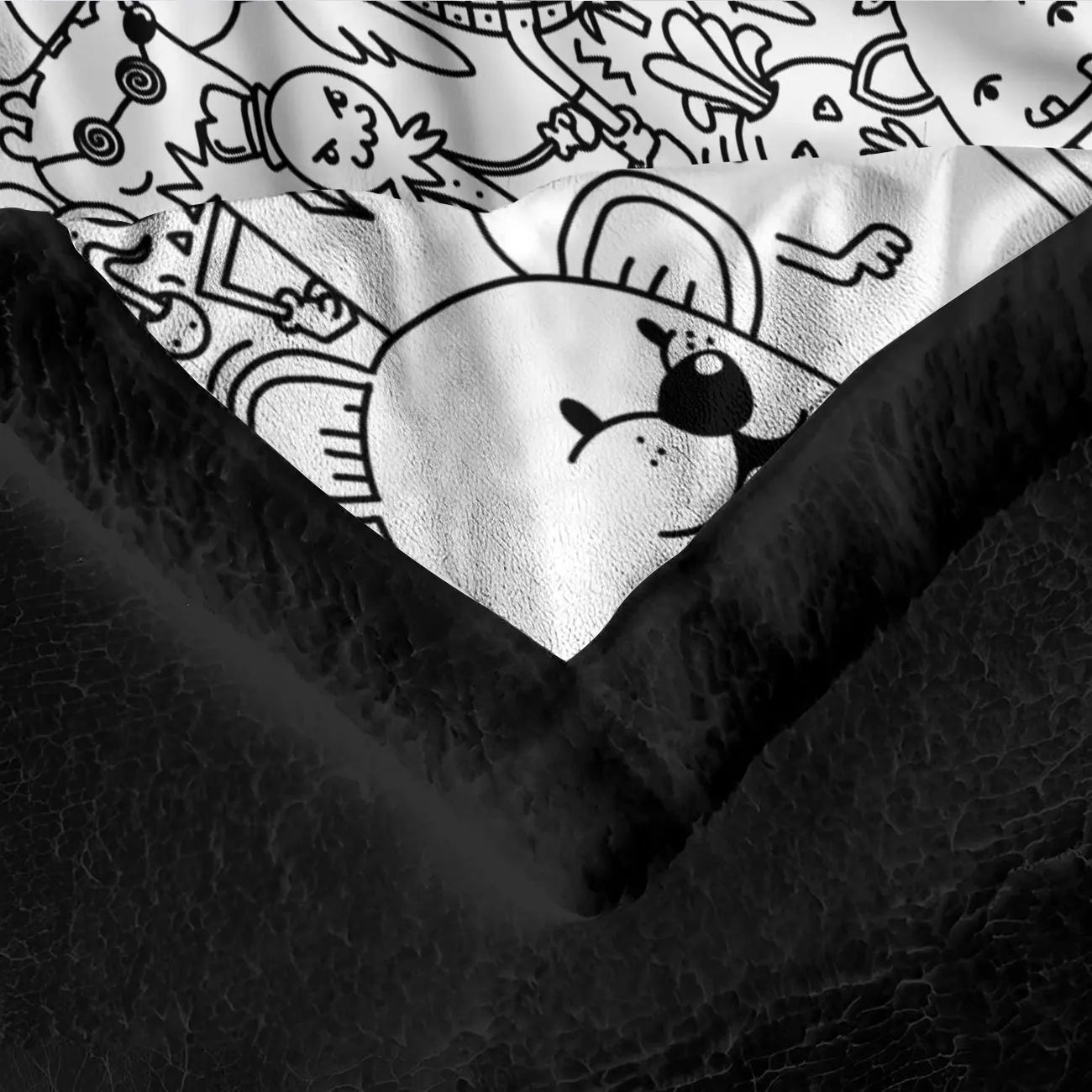 Handmade DIY Coloring Blanket Animal Design Color Your Own Blanket Interactive Parent Child Art Blanket For Kids Family Fun