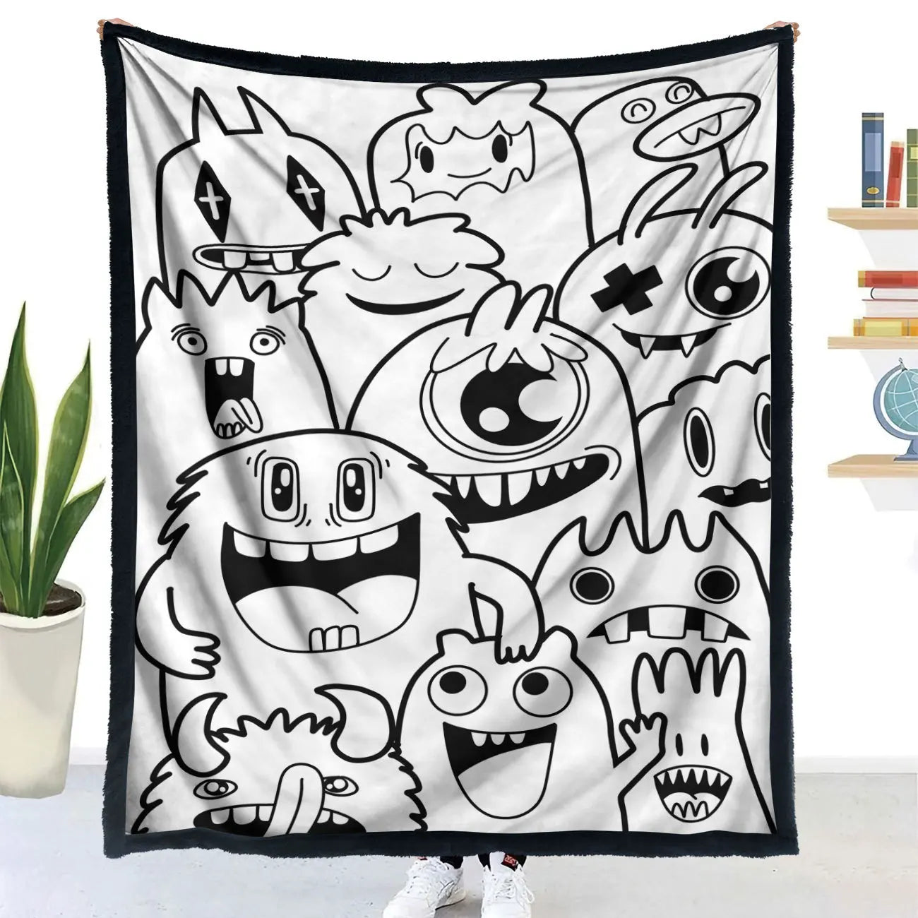 Handmade DIY Coloring Blanket Animal Design Color Your Own Blanket Interactive Parent Child Art Blanket For Kids Family Fun